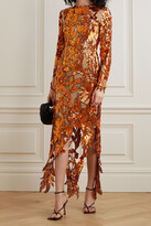 Thumbnail for your product : Oscar de la Renta Sequined Tulle Gown - Orange