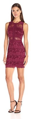 GUESS Women's Sleeveless Shannon Galloon Lace Dress