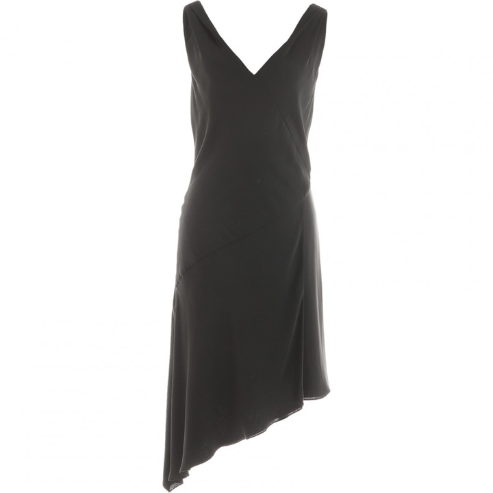 versace black silk dress