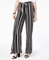Thumbnail for your product : Bar III Striped Faux-Wrap Wide-Leg Pants, Created for Macy's