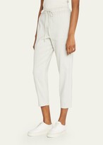 Thumbnail for your product : Theory Treeca Cropped Linen-Blend Jogger Pants