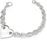 Thumbnail for your product : Forzieri Sterling Silver Heart Chain Bracelet