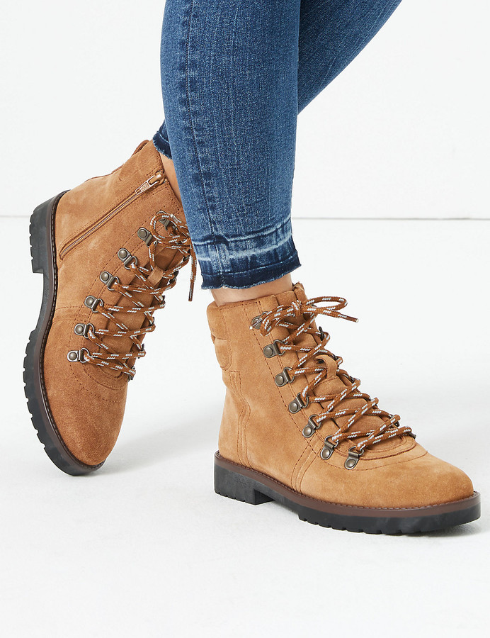 marks and spencer lace up boots