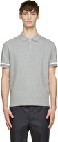 Thumbnail for your product : Moncler Gamme Bleu Grey Striped Sleeve Polo