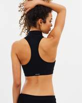Thumbnail for your product : DKNY Racerback Mock Turtle Zip Crop
