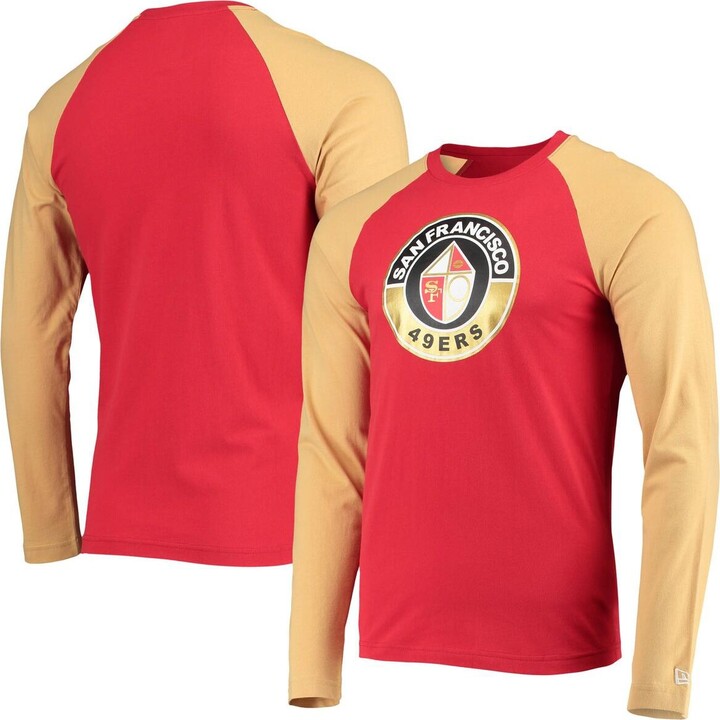 Men's Starter Gold San Francisco 49ers Cross-Check V-Neck Long Sleeve T-Shirt