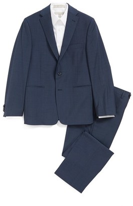 Michael Kors Blue Wool Suit (Big Boys)