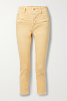 Thumbnail for your product : Isabel Marant Niliane Cropped High-rise Slim-leg Jeans - Pastel yellow - FR36