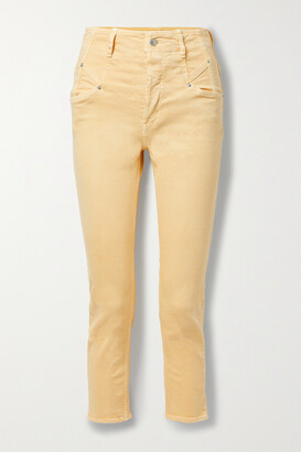Isabel Marant Niliane Cropped High-rise Slim-leg Jeans - Yellow