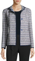 Thumbnail for your product : Lafayette 148 New York Branson Stand-Collar Tweed Jacket, Multi