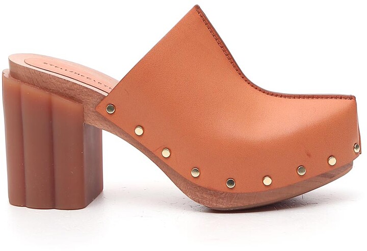 studded mules heels