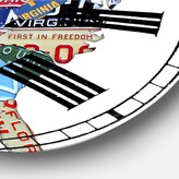 Thumbnail for your product : Design Art Designart License Plate Map Usa Large Cottage Wall Clock