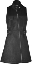 Thumbnail for your product : McQ Black Woven A-Line Dress with Zip