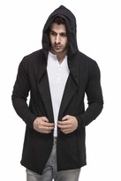 Thumbnail for your product : Easyvibe Men's Full Sleeve Hooded Neck Cotton Blend Cardigan Maroon X-Large