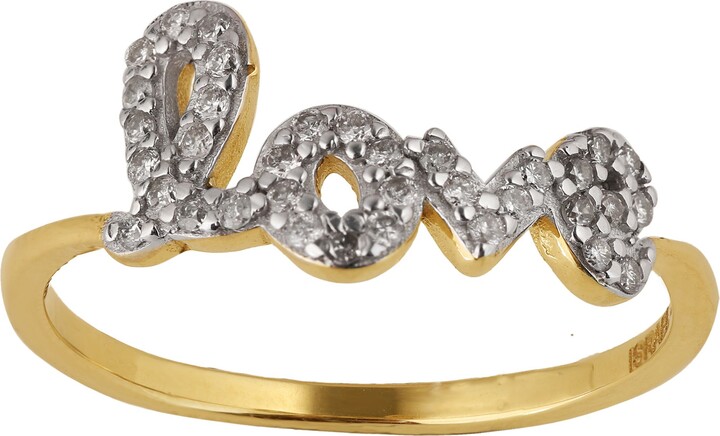 Adi Paz 14K Gold 1/7 cttw Diamond Love Ring