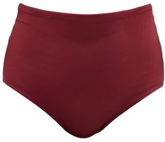 FORM AND FOLD The Rise High-waist Bikini Briefs - Red