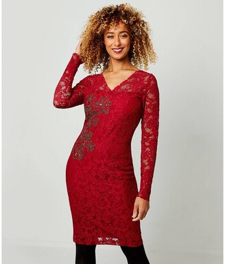 Joe Browns Embroidered Lace Fitted Dress
