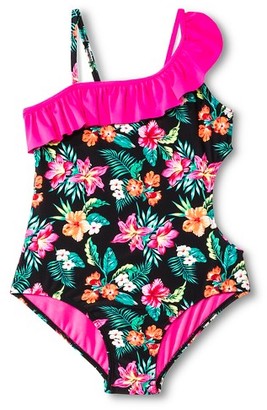 CircoTM Girls' Circo Plus Size One Piece Floral Print Swimsuit