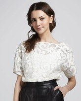 Thumbnail for your product : Milly Cropped Top, White