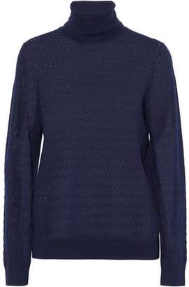 A.P.C. Pointelle-Knit Wool And Silk-Blend Turtleneck Sweater