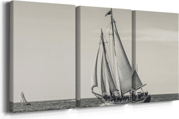 Longshore Tides Ocean Schooner- Premium Gallery Wrapped Canvas - Ready To Hang
