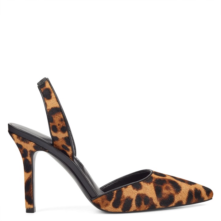 leopard slingback heels