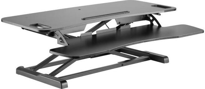 Amer Networks Ezriser36 Sit and Stand Computer Height Adjustable Riser, Black - EZRISER36