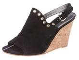 Thumbnail for your product : Stuart Weitzman Suede Slingback Wedges
