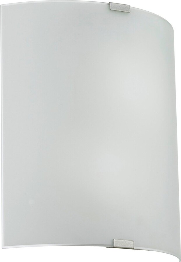 EGLO Grafik 2 Light Wall Light With Chrome Finish & Satin Glass Shade