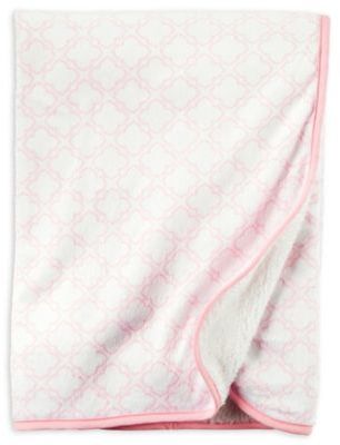 Carter's Geo Printed Blanket in Pink/White