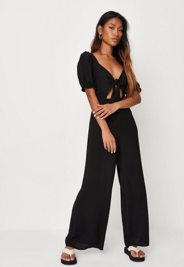 black fancy romper