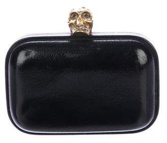 Alexander McQueen Leather Skull Box Clutch
