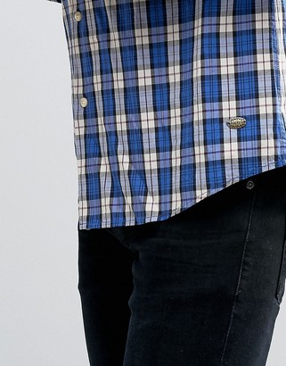 Scotch & Soda Shirt With Navy Check In Regular Fit In Navy