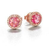 Thumbnail for your product : Suzanne Kalan Salmon Topaz, White Sapphire & 14K Rose Gold Round Stud Earrings