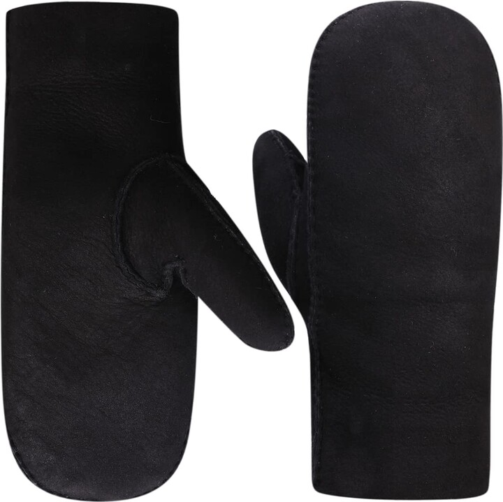 Harssidanzar Men's Leather Mittens ShopStyle Gloves