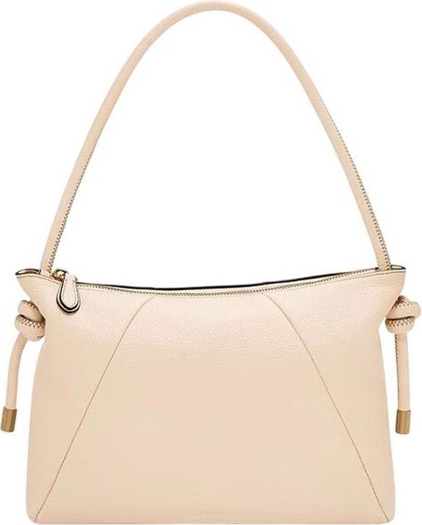 Fossil Willa Leather Shoulder Bag Vanilla