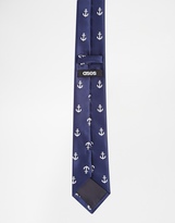 Thumbnail for your product : ASOS Tie With Anchor Print