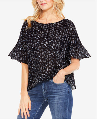 Vince Camuto Printed Bell-Sleeve Blouse
