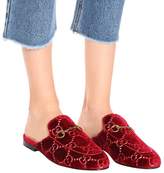 Thumbnail for your product : Gucci Princetown GG velvet slippers