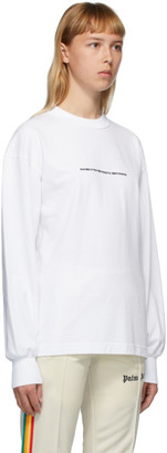 Palm Angels White Palm x Palm Long Sleeve T-Shirt