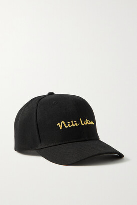 Nili Lotan + Champion Embroidered Cotton-twill Baseball Cap - Black