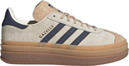 Women's adidas Gazelle Bold Sneakers 6.5 Regular Cream White / Night Indigo / Magic Beige