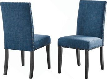 Red Barrel Studio Fabric Dining Chairs With Nailhead Trim, Set Of 2