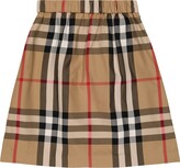 Thumbnail for your product : Burberry Children Vintage Check cotton poplin skirt