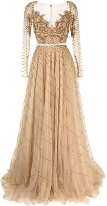 Saiid Kobeisy Bead-Embellished Gown