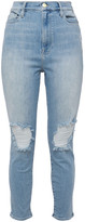 Thumbnail for your product : Frame Ali Distressed Faded High-rise Slim-leg Jeans