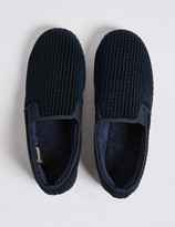 Thumbnail for your product : Marks and Spencer Big & Tall Corduroy Slippers with Freshfeet