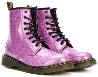 Dr. Martens Kids glitter lace-up boots