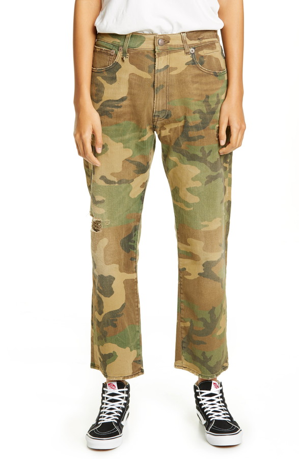 camouflage boyfriend jeans