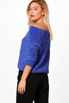 Thumbnail for your product : boohoo Chenille Bardot Jumper